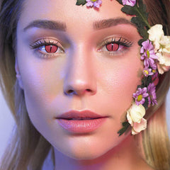 Cosplay KamadoNezuko Rose Colored Contact Lenses