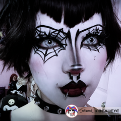 Lenti a contatto colorate bianche Halloween SpiderWeb