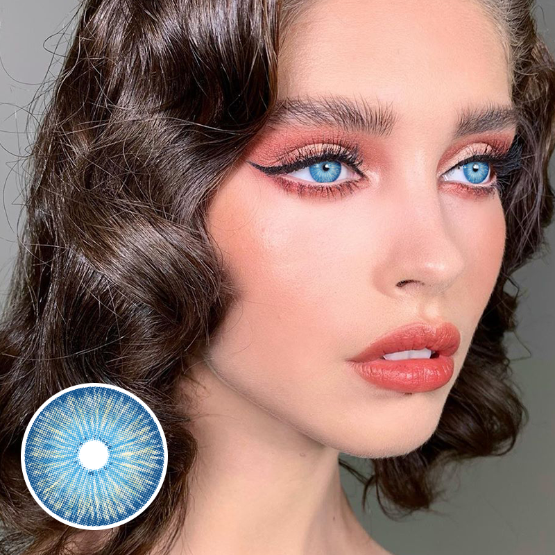 New York Blue Prescription Colored Contact Lenses