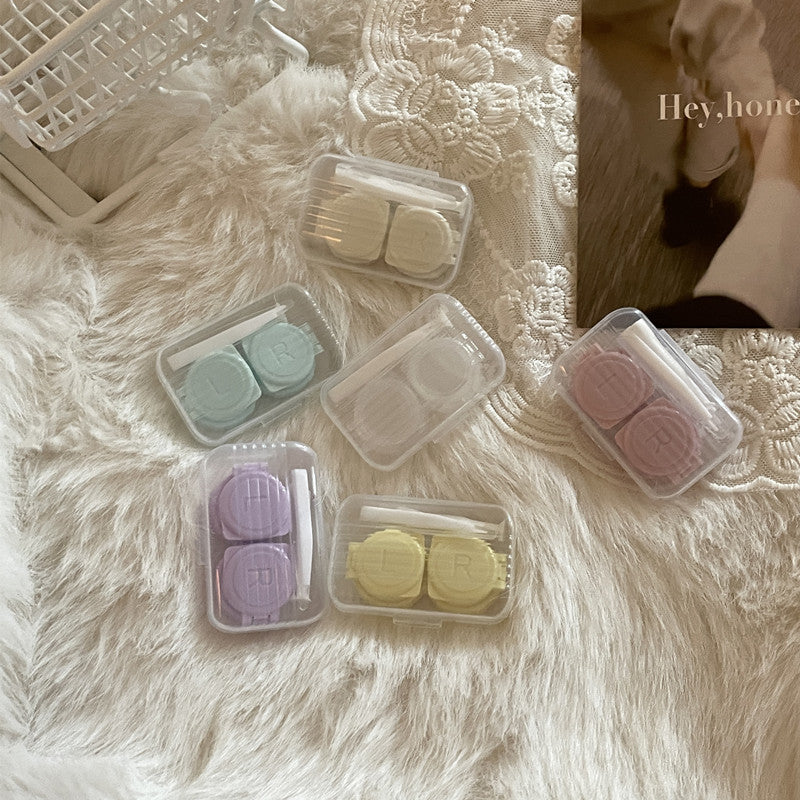 INS like Fish Transparent Simple Colored Contact Lens Case