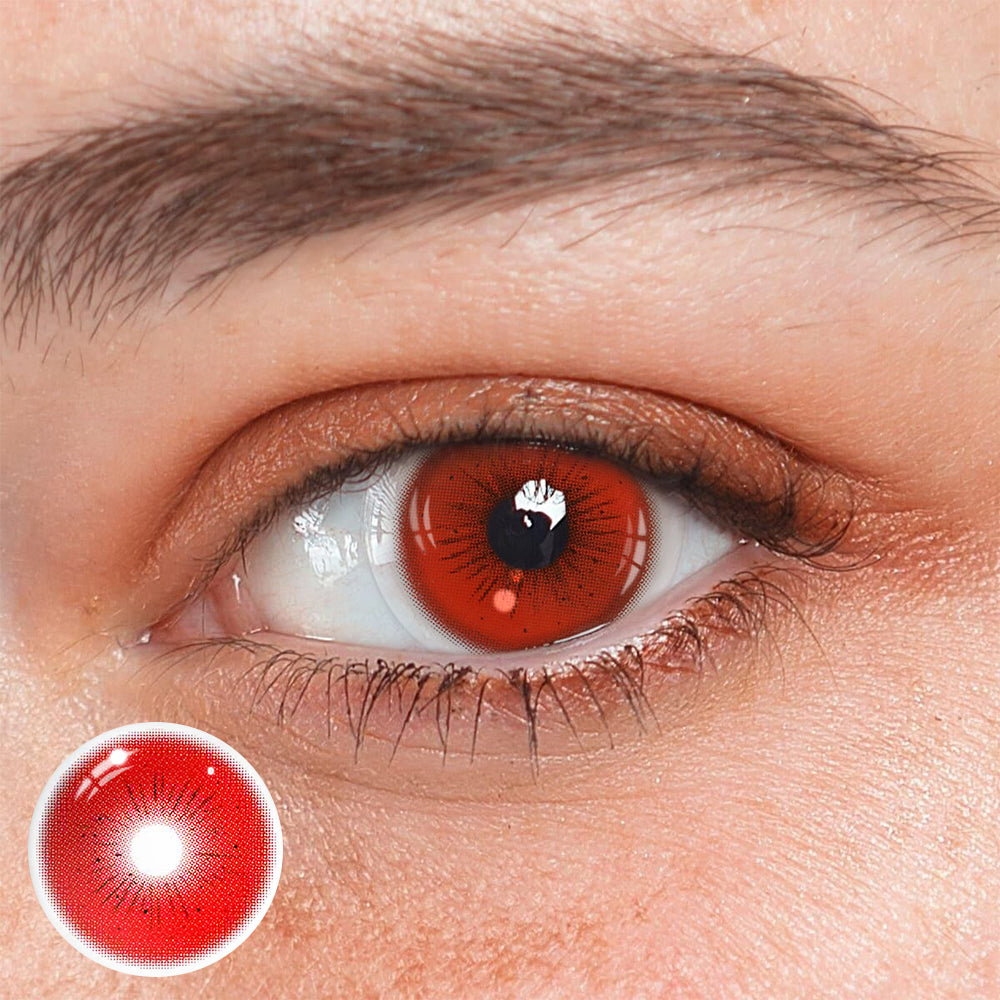 Cosplay Fallen Angel Red Colored Contact Lenses
