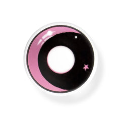 Halloween Moon Star Pink Colored Contact Lenses