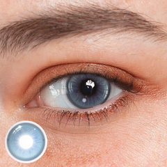 Lentes de contacto de color azul doris