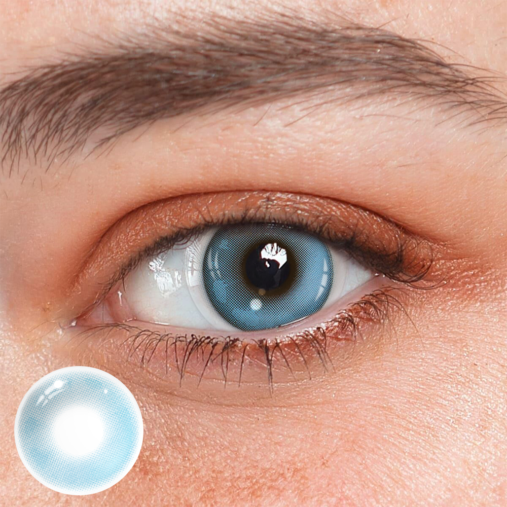 Yara Flowing Blue Colored Contact Lenses