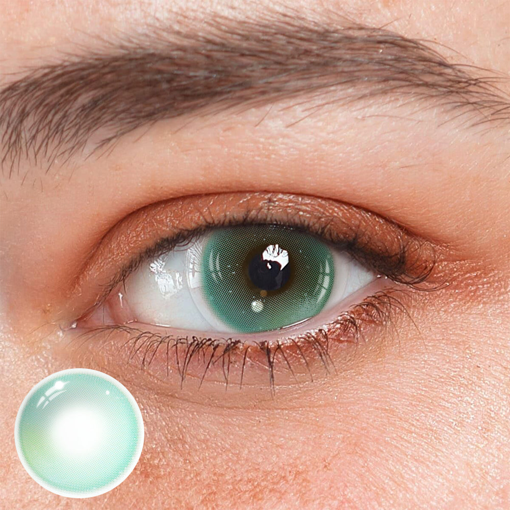 Cosplay Prism Pop Green Colored Contact Lenses