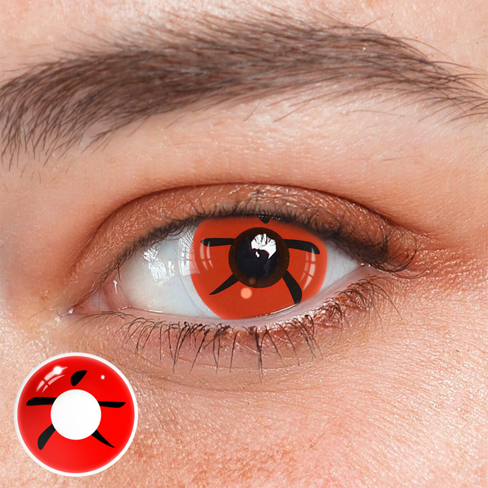 Cosplay Naruto Madara Red Colorated Lenses