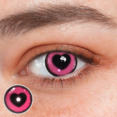 Halloween Starry Sky Anime Yandere Pink Colored Contact Lenses