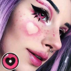 Halloween Starry Sky Anime Yandere Pink Colored Contact Lenses