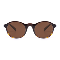 Teresa retro okrągłe brązowe okulary przeciwsłoneczne