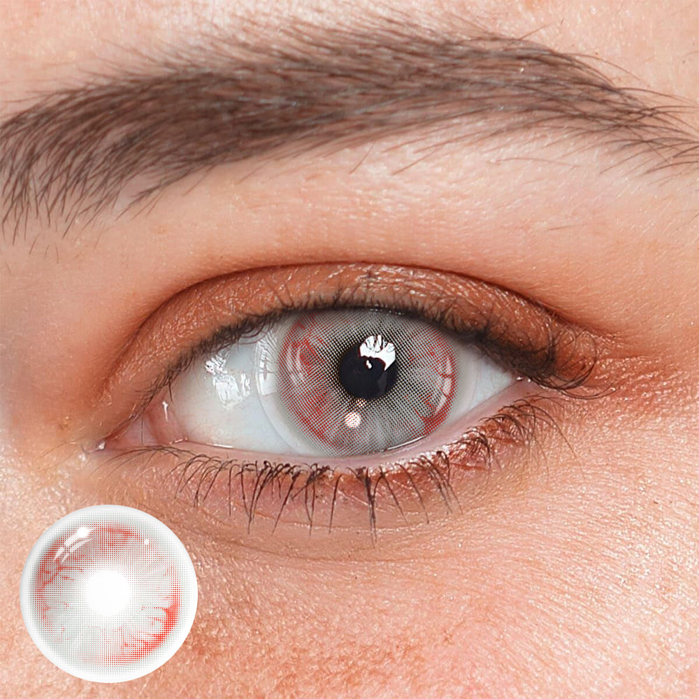 Cosplay Hunger Red Colored Contact Lenses