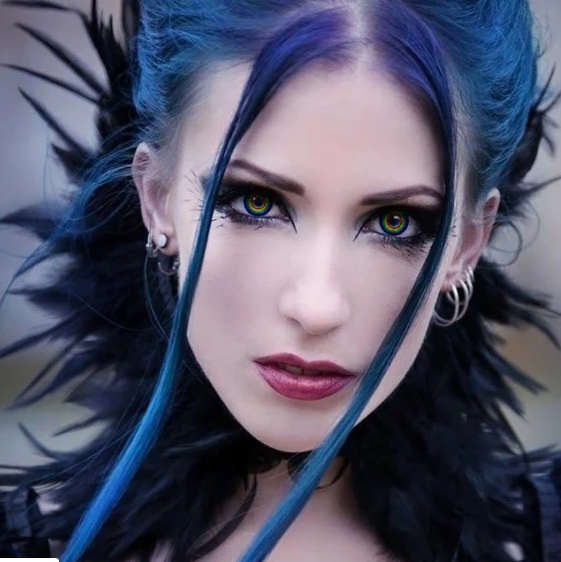 Halloween Cosplay RAINBOW Multicolor Colored Contact Lenses