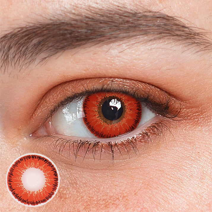 Lentilles de contact rouges pour cosplay indiens 