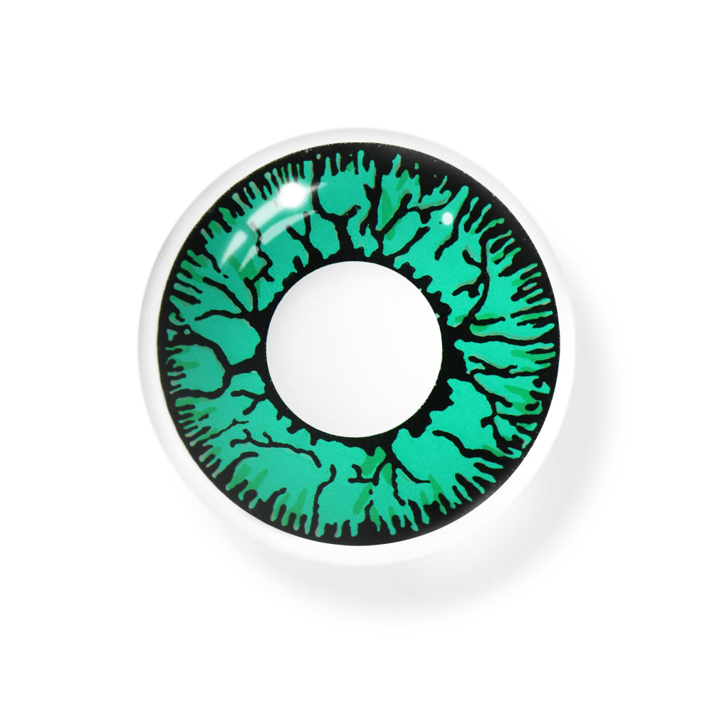 Cosplay Crack Green Colored Contact Lenses