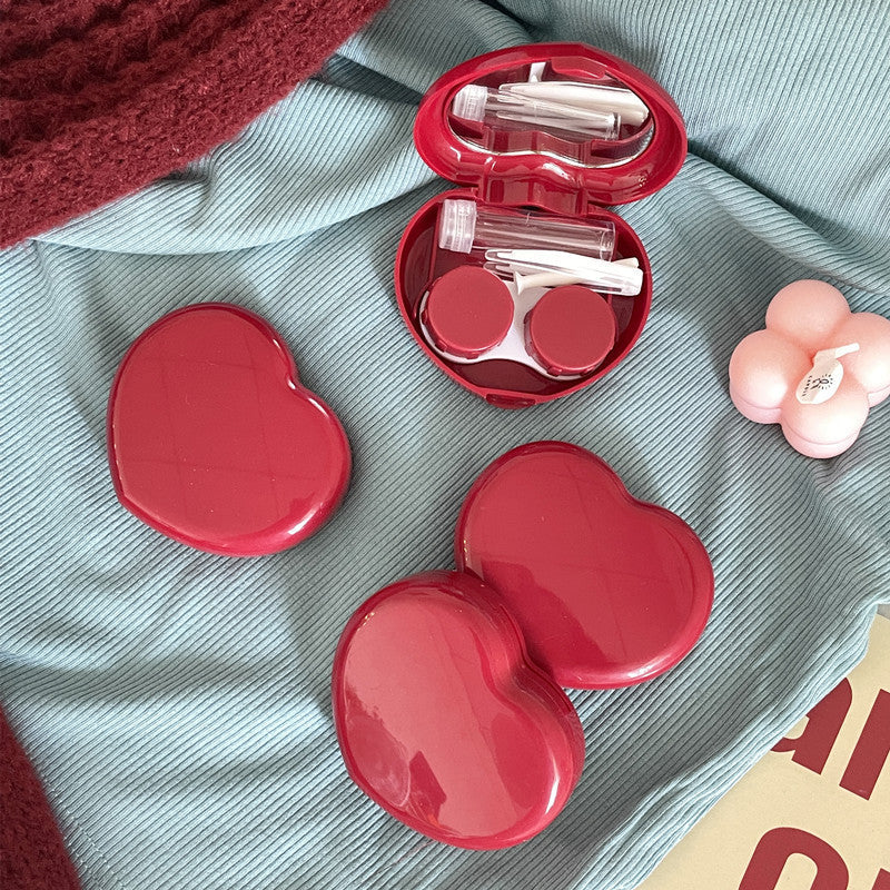Candy Heart Colored Contact Lens Case
