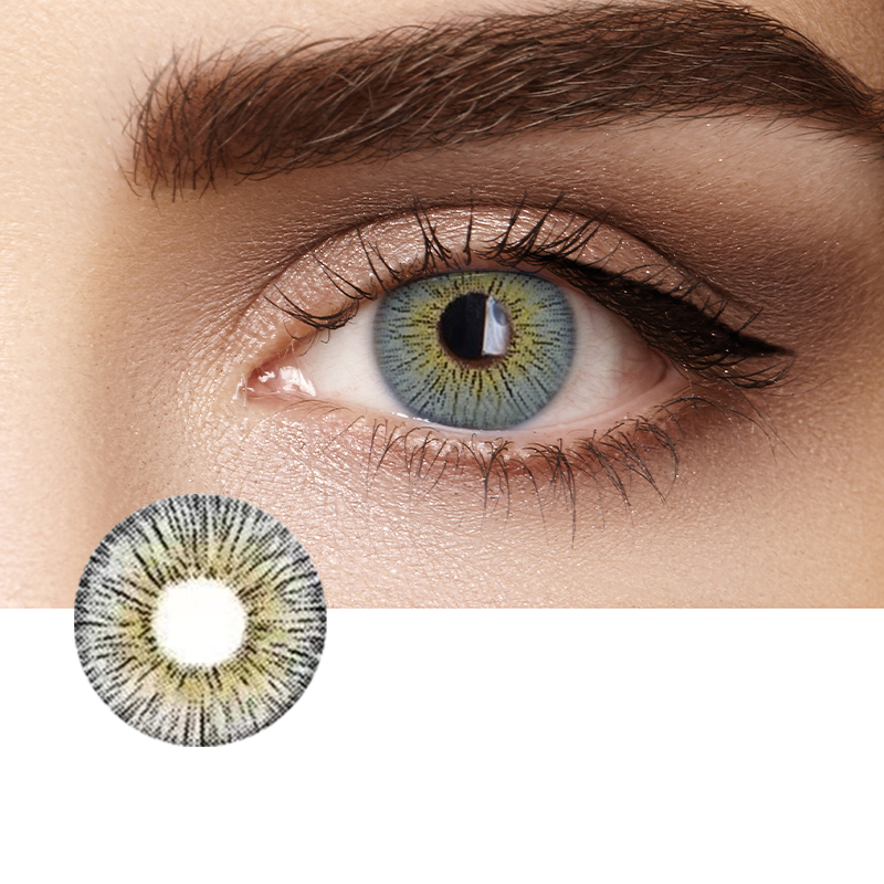 Lentilles de contact rétro en marbre gris 
