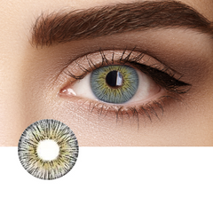 Lentilles de contact rétro en marbre gris 