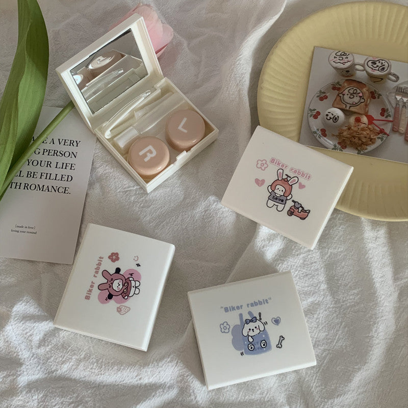 Ins Creative Niche Niedlicher Kaninchen-Kontaktlinsenbehälter 