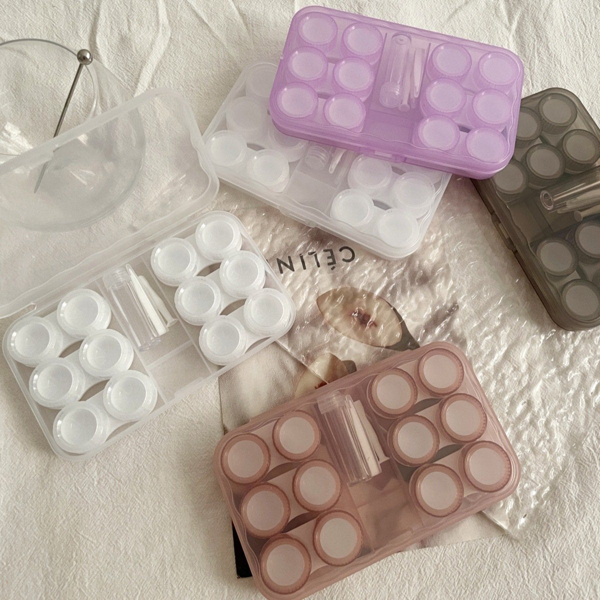 Ins Retro Koude Stijl Gekleurde Contactlenshouder