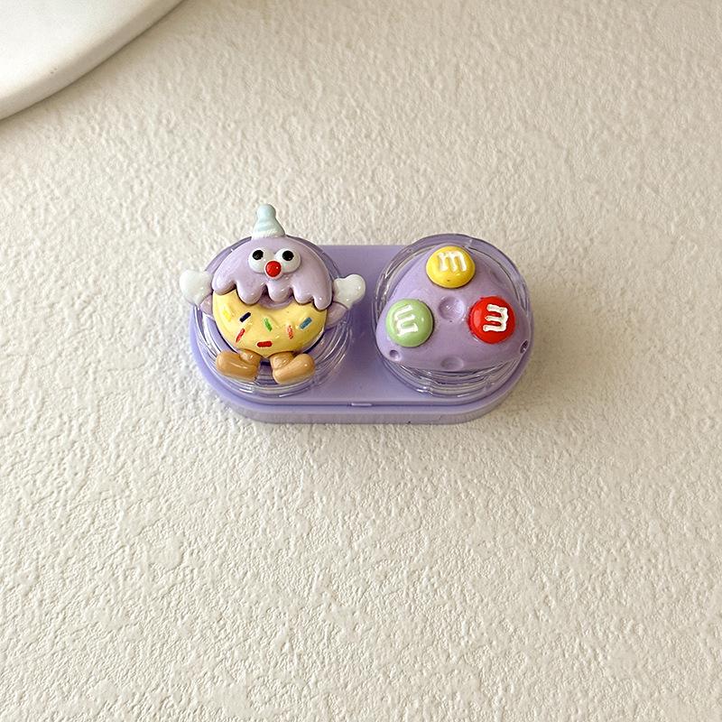 Schattige cartoon gekleurde contactlens.