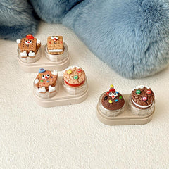 Schattige cartoon gekleurde contactlens.