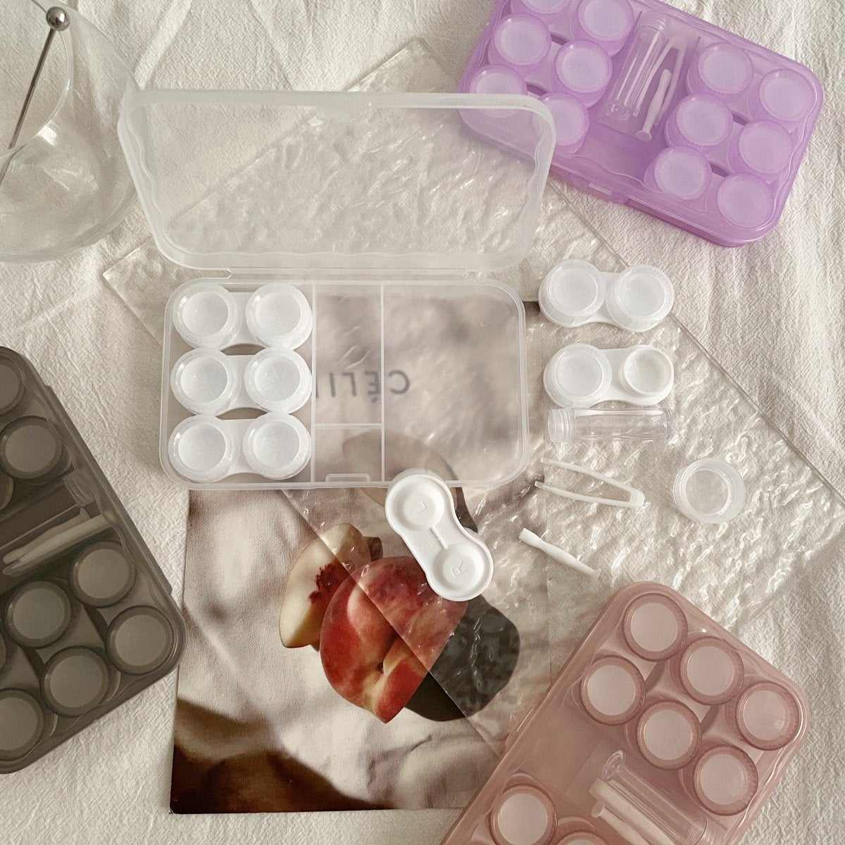Ins Retro Koude Stijl Gekleurde Contactlenshouder