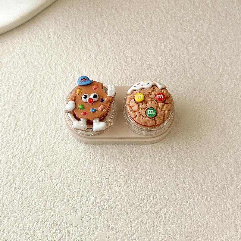 Schattige cartoon gekleurde contactlens.