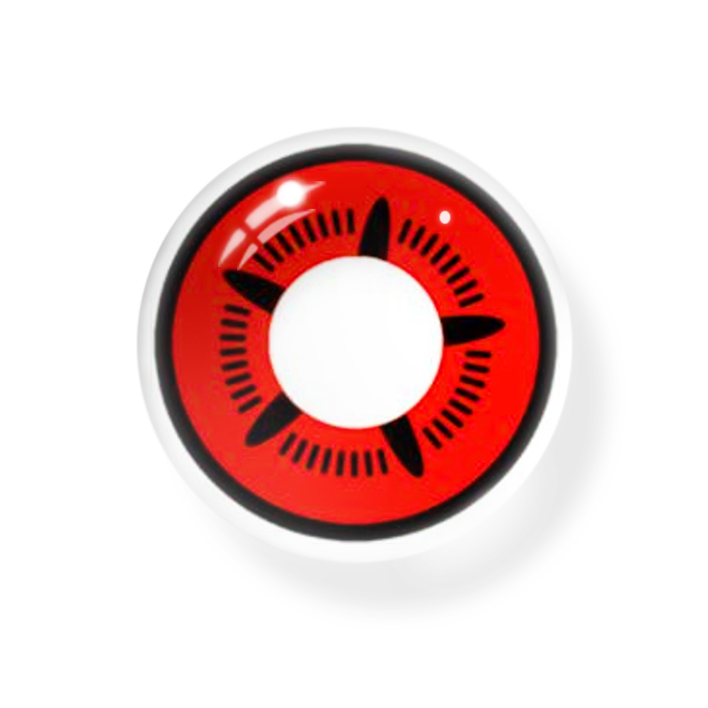 Cosplay Naruto Obito Lenti di contatto color rosso