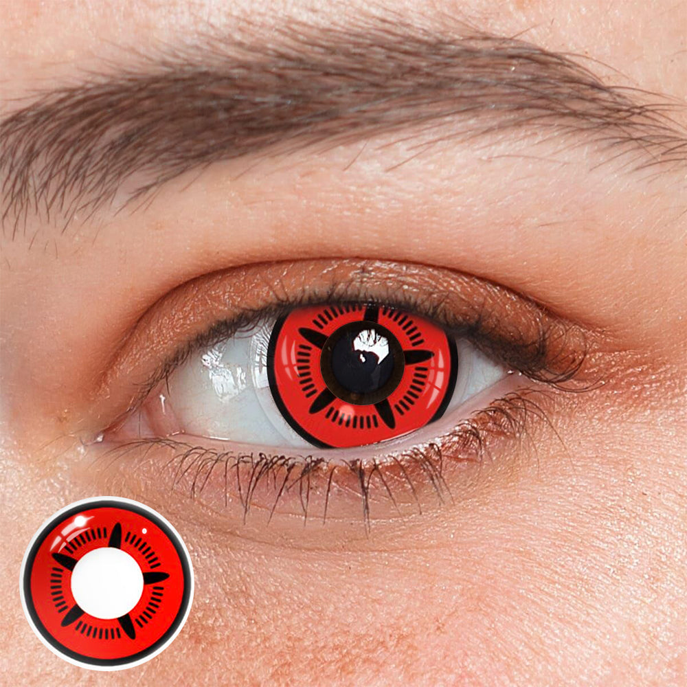 Cosplay Naruto Obito Lenti di contatto color rosso